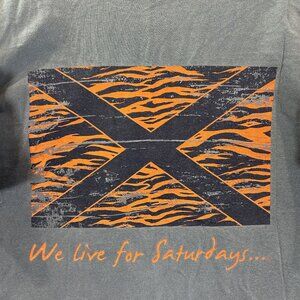 Auburn Tigers University - We Live For Saturdays Pocket T-Shirt M Alabama Flag